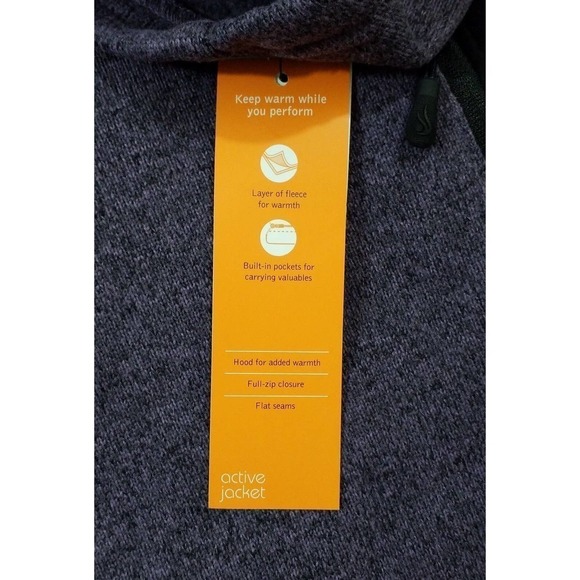 Ideology ~Woman Plus Size 1X~Purple/Black Montana Full Zip Hooded Jacket NWT $64 - Picture 6 of 12